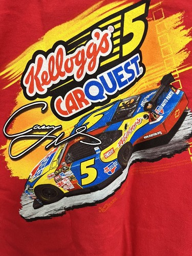 Casey Mears Red Men’s XL T-Shirt Hendricks Motor Racing Kellogg’s Carquest - Picture 9 of 16