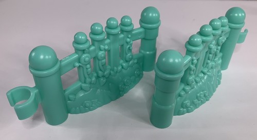 (2) Fisher Price Little People Sweet Sounds Home Teal Garden Fence Lot sections - Picture 3 of 3
