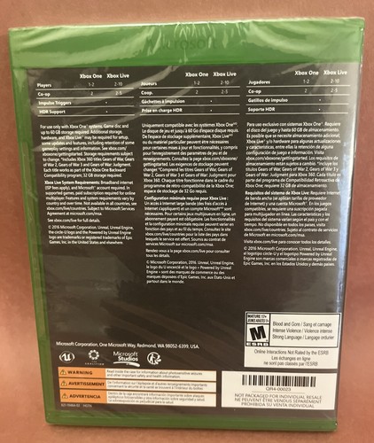 Gears of War 4 - Xbox One - BRAND NEW, FACTORY SEALED!! - Picture 2 of 4