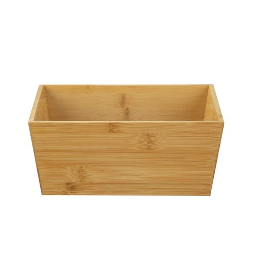 2-Pack Bamboo Basket Organizers, 10.5" L x 8.5" W x 6" H, Natural - Picture 5 of 23