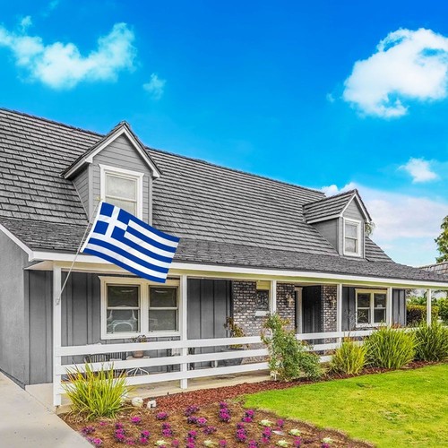 10 x "GREECE" flag 3x5 ft polyester banner Grecian Greek Greeka European EU UN - Picture 6 of 9