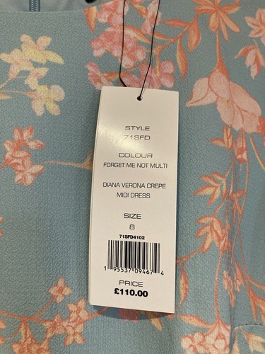 Dress Forget Me Not Wedding Guest French Connection Size 8 Missing Belt - Picture 7 of 9