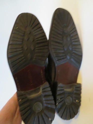 MENS COLE HAAN DARK BROWN LEATHER SHOES W/ SIDE BUCKLE SZ 10M* - 第 5/8 張圖片