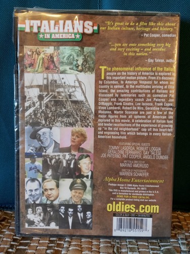 ITALIANS IN AMERICA: Our Contribution (DVD, 2008) NEW, Sealed - Picture 2 of 2