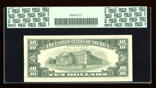 DBR 1981-A $10 FRN Boston Fr. 2026-A PCGS 58 PPQ Serial A25010888A - Picture 2 of 2