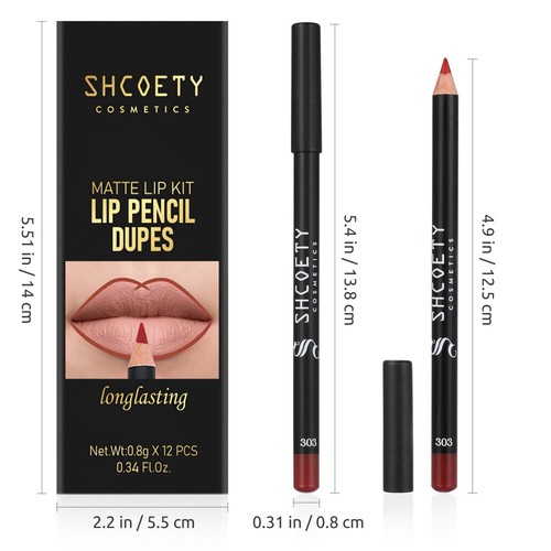 12Pcs waterproof lip line pencils Lip Liner and Lipstick Set Lipliner Pencil - Picture 6 of 12