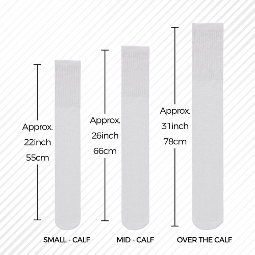 Tube Socks Men 6 Pairs Premium Cushion Cotton Over The Calf Athletic Knee Hig... - Picture 4 of 8