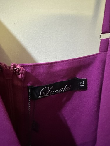 Luvalot Size 12 Hot Pink Party Dress - Picture 3 of 4