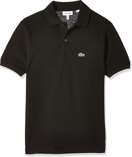 Polo clásico de piqué de manga corta Lacoste para niños, negro, 5 años