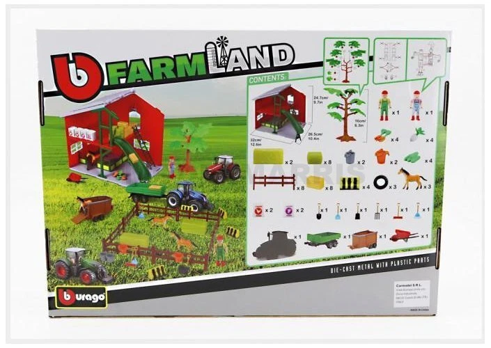 BURAGO 18-31682-RED NEW HOLLAND - SET FARM HORSE STABLE PLAY T7.315 TRACTOR 2009 - Immagine 2 di 2