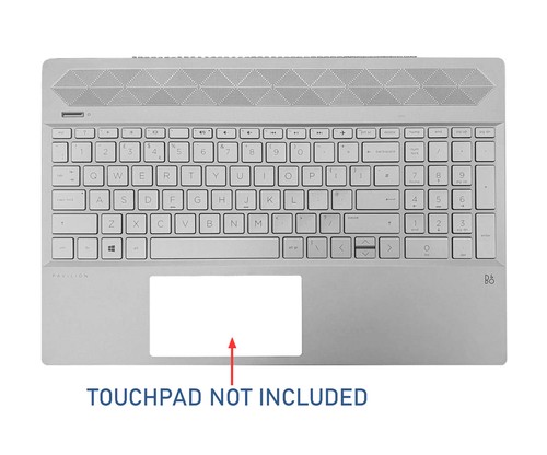 FÜR HP PAVILION - 15-CS0029NA LAPTOP ERSATZ SILBER HANDAUFLAGE MIT UK TASTATUR - Bild 2 von 4