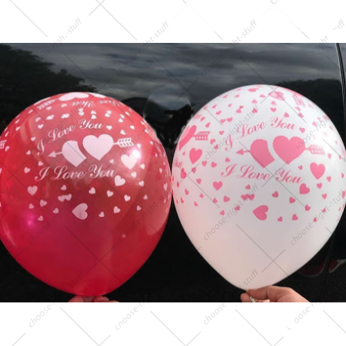 I LOVE YOU BALLOONS HELIUM & AIR LATEX BALOONS Quality Party Birthday Wedding - Picture 1 of 14