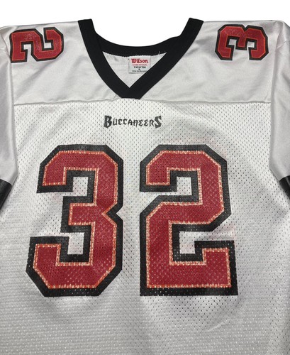 Vintage Wilson Tampa Bay Buccaneers Errict Rhett 32 Jersey Youth Large White - Picture 3 of 10