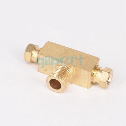 1/8" BSP male x 4mm Tube Tee Brass Connector Oil Filter Canister Adapter - Picture 2 of 4
