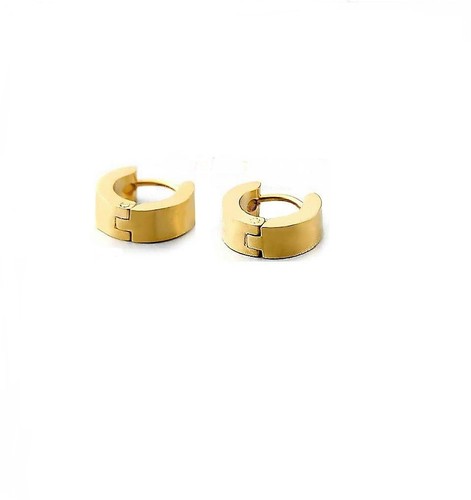Men 3-Studs,2-Studs,Silver Round Crystal Hoop Clip On Earrings - Picture 27 of 63