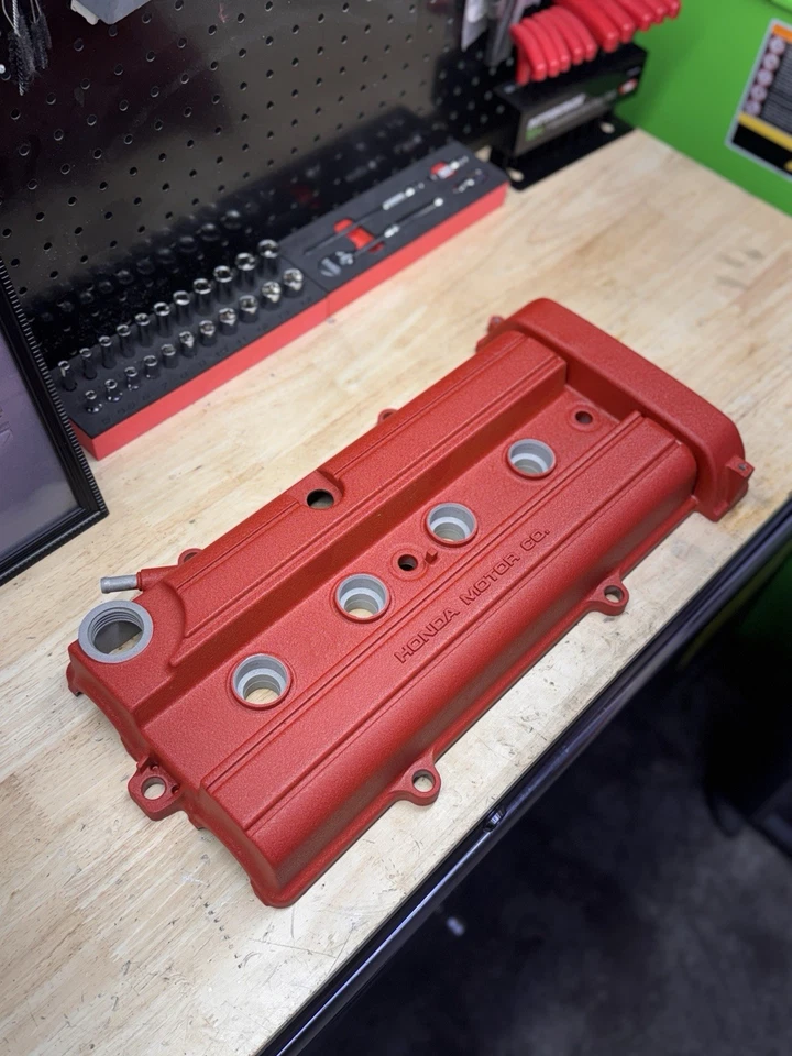 90-01 ACURA INTEGRA CRV B 系列 B18B1 B18 B20 B20B B20Z 气门盖皱红色 — 第 3/4 张图片