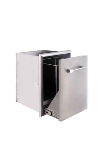 EdgeStar E160TR1 Stainless Steel 16"W Pull Out Waste Receptacle - Picture 2 of 2