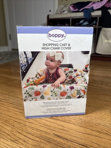 NEW Boppy Shopping Cart & High Chair Cover, 360° Coverage, Vegetables/Carrot - Picture 3 of 5