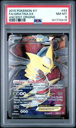 Pokemon Giratina EX Full Art 93/98 XY Ancient Origins Holo PSA 8 NEAR Mint/Mint