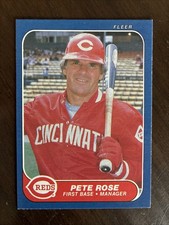 1986 Fleer Pete Rose #191 Free Shipping