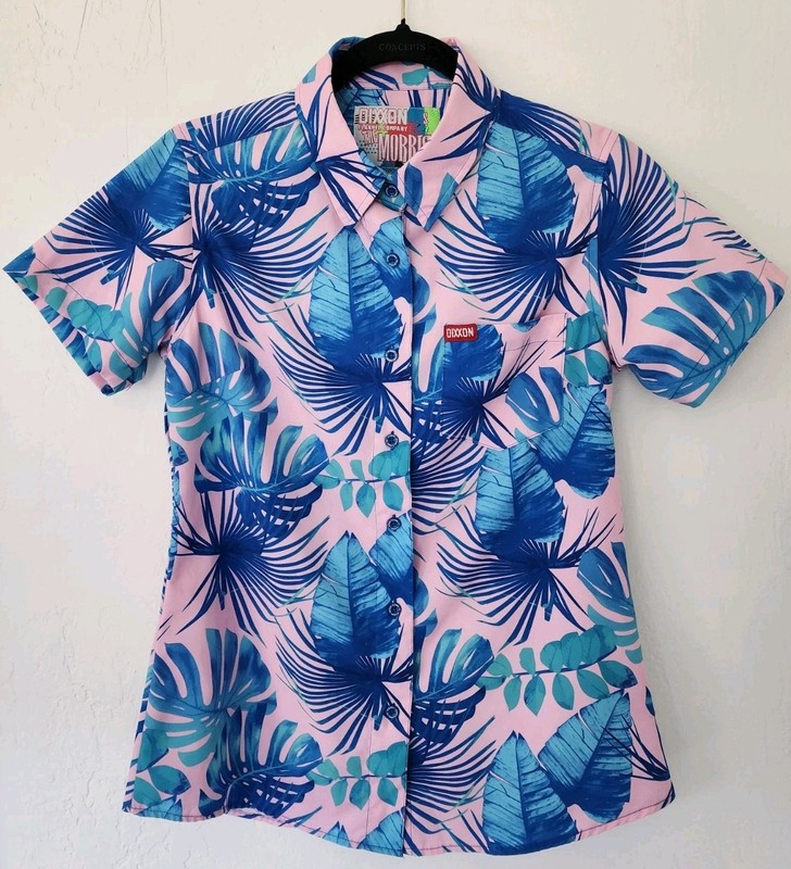 DIXXON The Morris Limited Edition Hawaiian Floral Print Party Shirt Womens Small