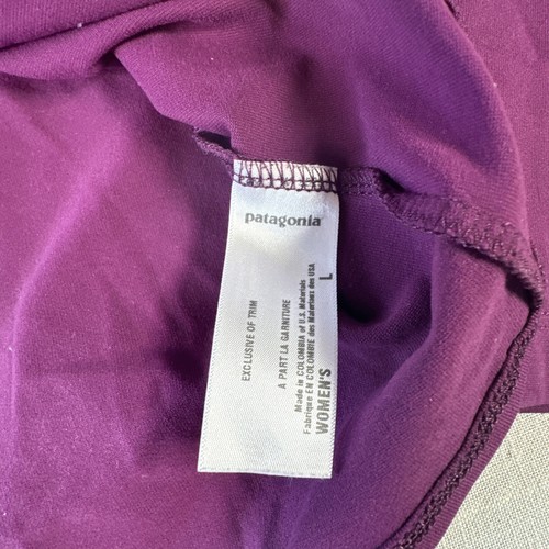 Patagonia Morning Glory sportlicher Kapuzenpullover in Wickeloptik lila Damengröße Large - Bild 9 von 10