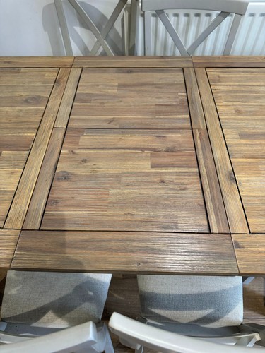 Solid Oak Extending Dining Table and 6 Chairs. Originally Oak furniture land. - Picture 8 of 9