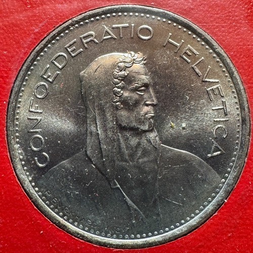 Juego de 9 monedas BU 1974 Suiza Mint en soporte - Imagen 6 de 7