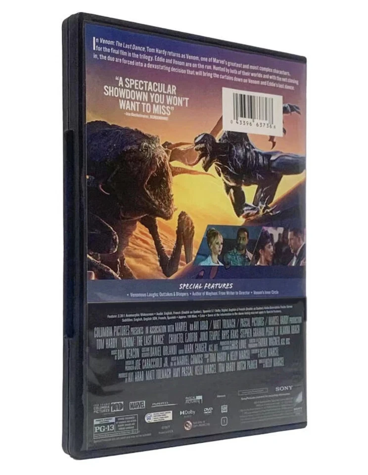 Venom: The Last Dance DVD (2024)  Tom Hardy - FREE SHIPPING! Foto 2 de 3