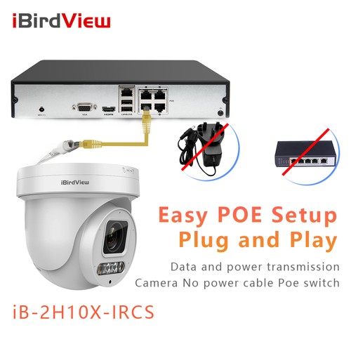 iBirdview 8MP 10X Zoom Colorvu Varifocal PTZ Camera Hik Protocol Plug & Play - Picture 10 of 15