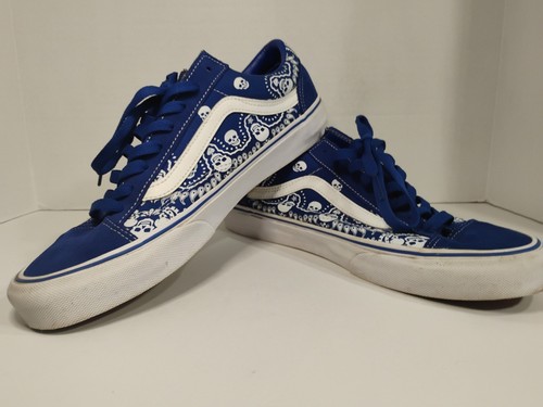 Vans Style 36 Bandana Unisex Blue Skull Skate Shoes 507698 Mens 9.5 / Ladies 11 - Picture 7 of 10