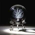 60Mm 3D Glass Laser Tree of Life Ball Figurine Crystal Ball Decor for Home with