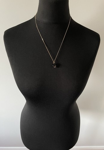 True Rocks Black Enamel/Silver/Gold Plated Skull Pendant 16-22 Inch Fine Chain - Picture 2 of 5