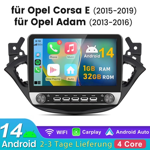 Android 14 Autoradio GPS Navigation WIFI BT DAB+ Für Opel Corsa E 2015-2019 Adam - Bild 1 von 16