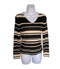 REAL CLOTHES Petite Silk Blend Black and Crea...