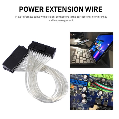 Host Power Extension Cord Supply Cable Kit Motherboard ATX 24 Pin - Afbeelding 4 van 12
