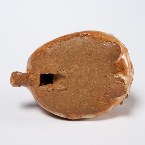 Small Folk Art Brown Clay Ocarina Acorn Creature Whistle Iris Apfel Collection - Picture 5 of 6