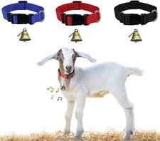 3 Pack Goat Collar with Bell, Sheep Collars Grazing Copper 3