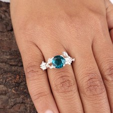 Blue Apatite Gemstone 925 Sterling Silver Partywear Jewelry Ring Gift For Mom
