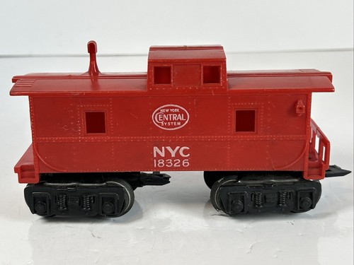Caboose 'O' Gauge Marx New York Central #18326 Red 8 Wheel Vintage Pre-Owned - Picture 2 of 10