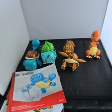 Pokemon Mega Construx Charmander, Bulbasaur, Squirtle eveee Built