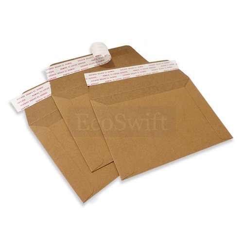 150 - 6,5 x 4,5 ECOSWIFT FOTO VERSAND FLACH KARTON UMSCHLAG VERSANDTASCHEN BRAUN - Bild 7 von 8