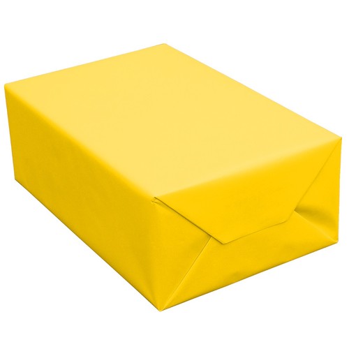 50 m x 0,75 m giallo JUNOPAX carta regalo resistente alle intemperie resistente all'umidità rotolo - Foto 2 di 8