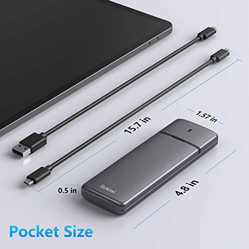M.2 NVMe SATA SSD Enclosure Adapter Tool-Free,USB 3.2 Gen2 10Gbps External to... - Picture 8 of 8