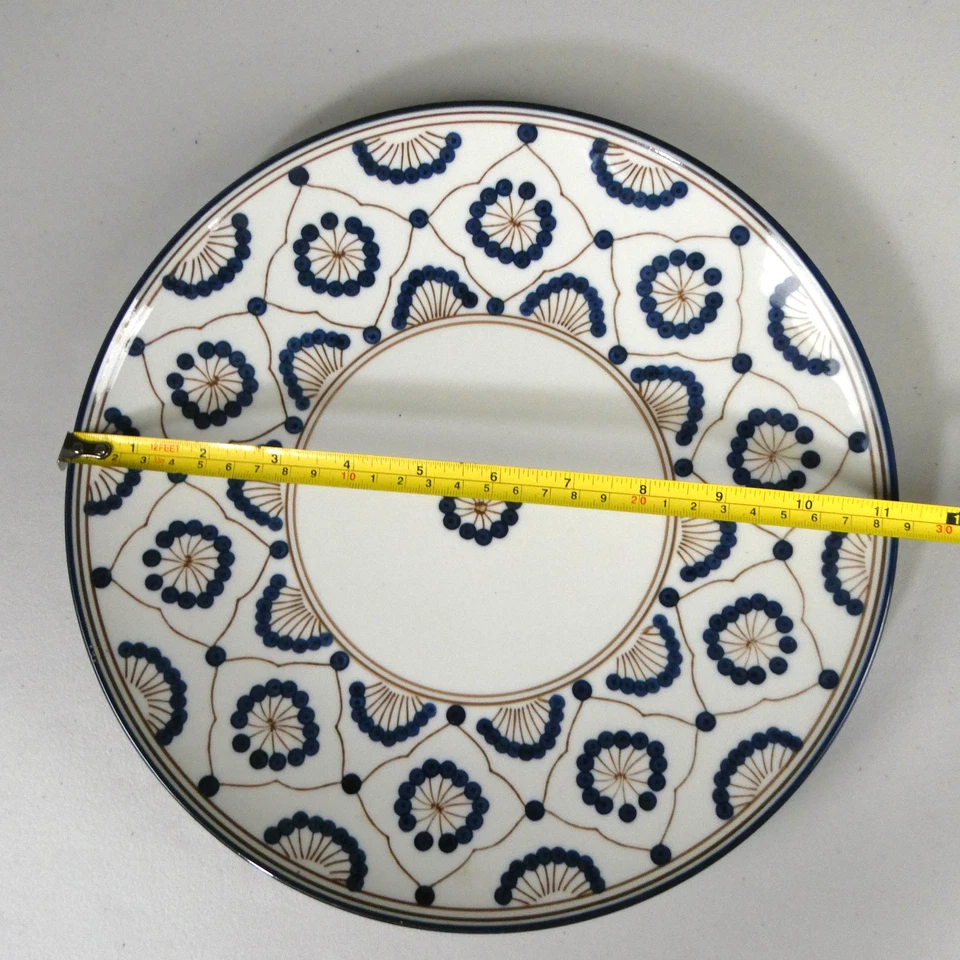 Plato de Cena Thomas O'Brien Vintage Moderno Porcelana Patrón Azul Decoración Objetivo Foto 4 de 4
