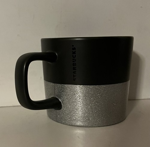 Starbucks 2018 Matte Gray with Silver Glitter Coffee Cup 12 oz with Inside Stars - Picture 7 of 17