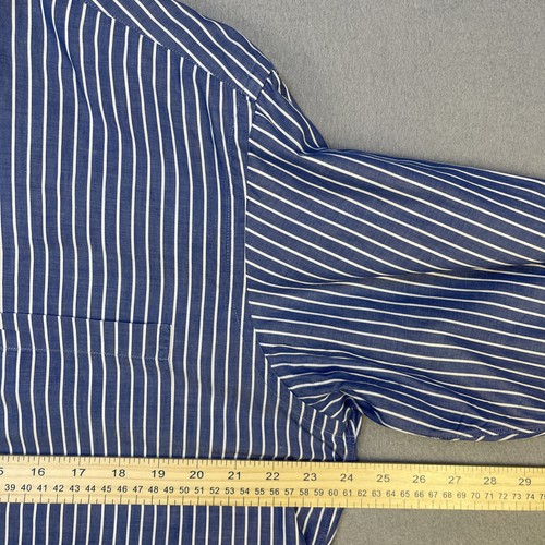 VTG Brooks Brothers Dress Shirt 16-5 Blue White Striped Button Up OCBD Business - Picture 7 of 9
