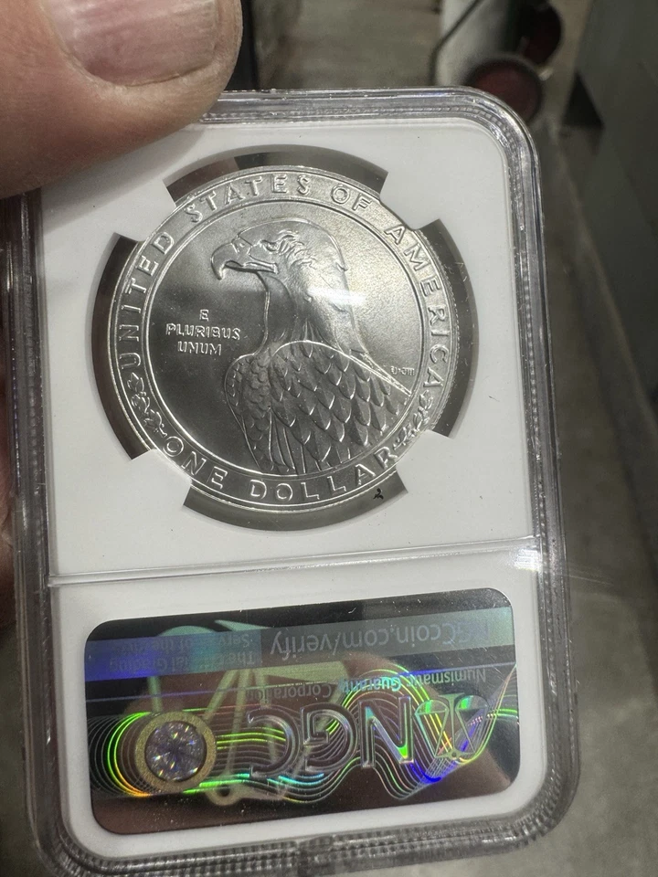 1983-D Los Angeles Olympics Commemorative Silver Dollar 1 oz NGC MS67 - Image 2 of 2