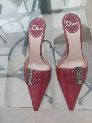 NEUF CHAUSSURES CHRISTIAN DIOR ESCARPINS CUIR PYTHON 37 BICOLORE NEW SHOES 1090€ - Photo 1/4