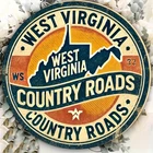 Retro West Virginia Country Roads Tin Metal Signs Home Décor 8x8 Inch Vintage W